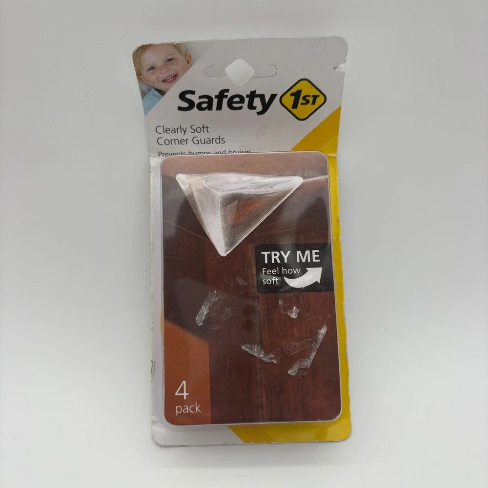 Safety 1st Clearly Soft Corner Guards 4 Pack Clear Furniture Bumpers HS194 NEW
